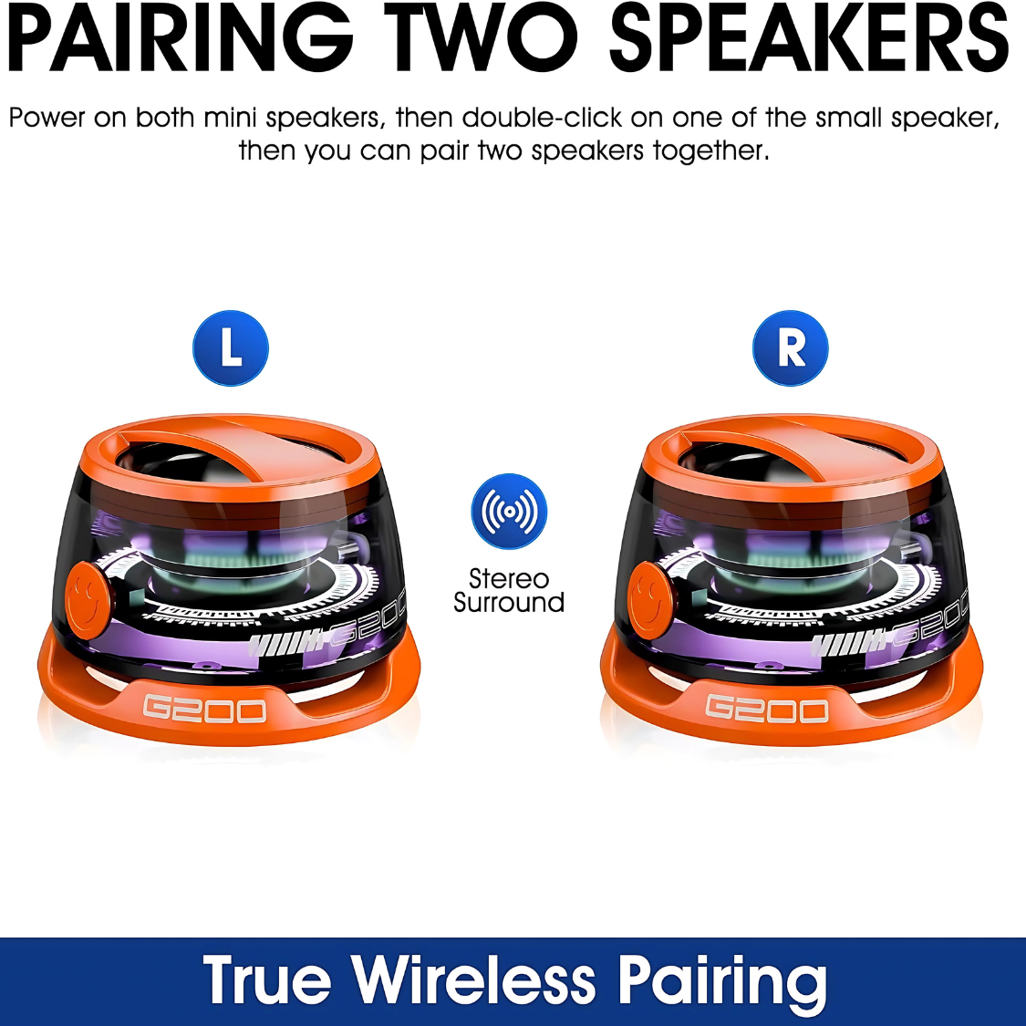 Mini Altavoz Bluetooth Magnético con Luces RGB