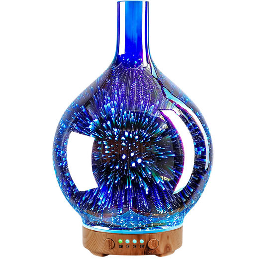 Humidificador de Vidrio con Luz de 7 Colores