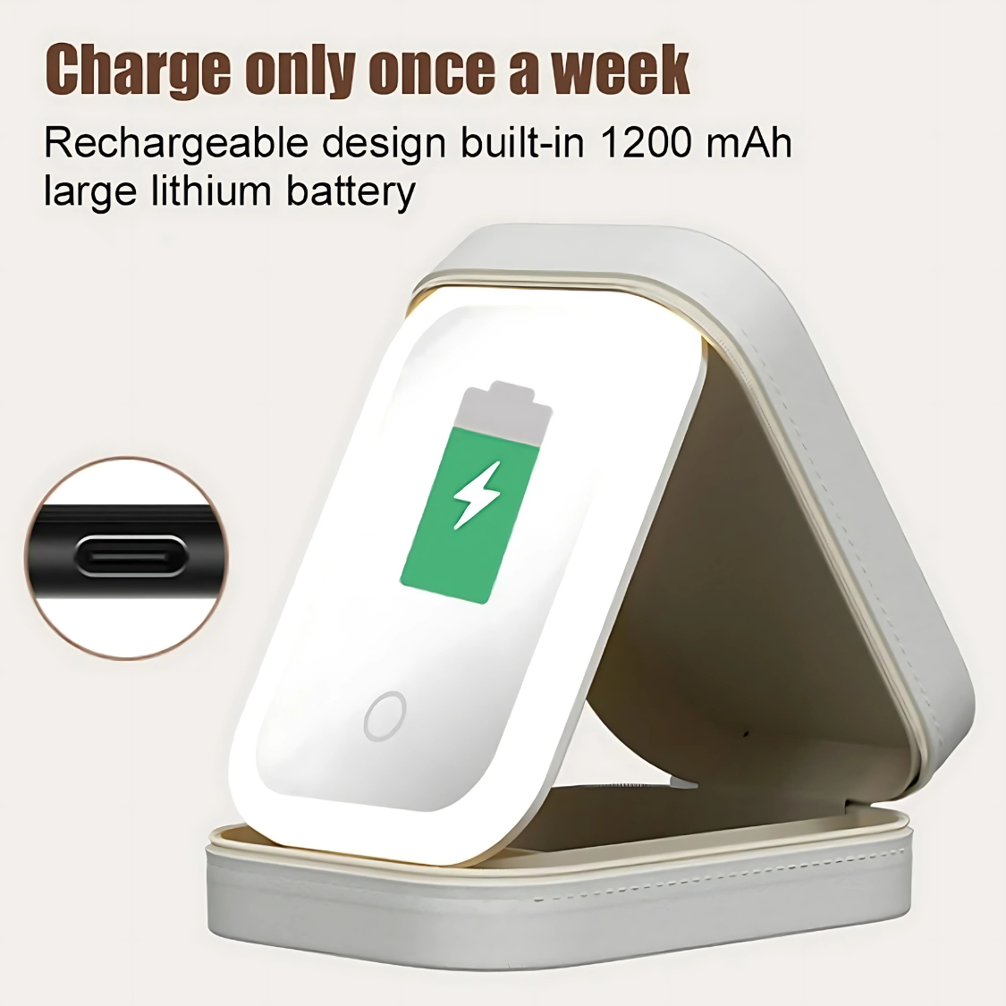 Neceser Espejo LED de Viaje con Almacenamiento