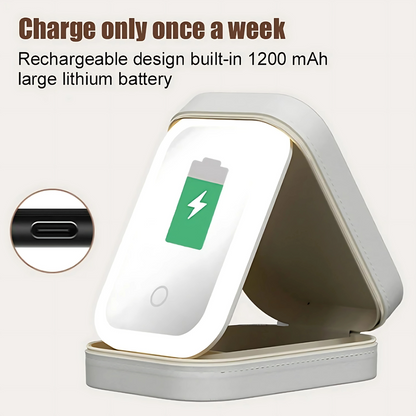 Neceser Espejo LED de Viaje con Almacenamiento