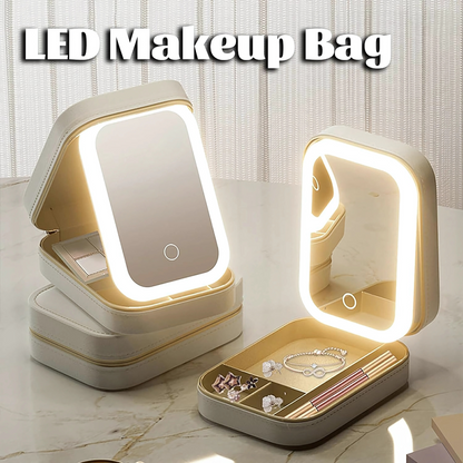 Neceser Espejo LED de Viaje con Almacenamiento