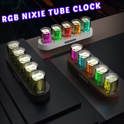 Reloj Digital de Tubos Nixie con Iluminación RGB