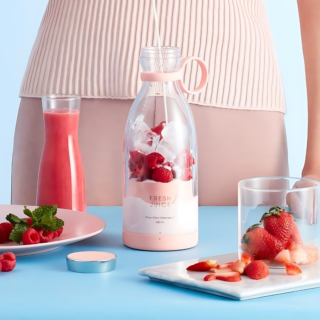 Mini Licuadora Portátil con Carga Inalámbrica