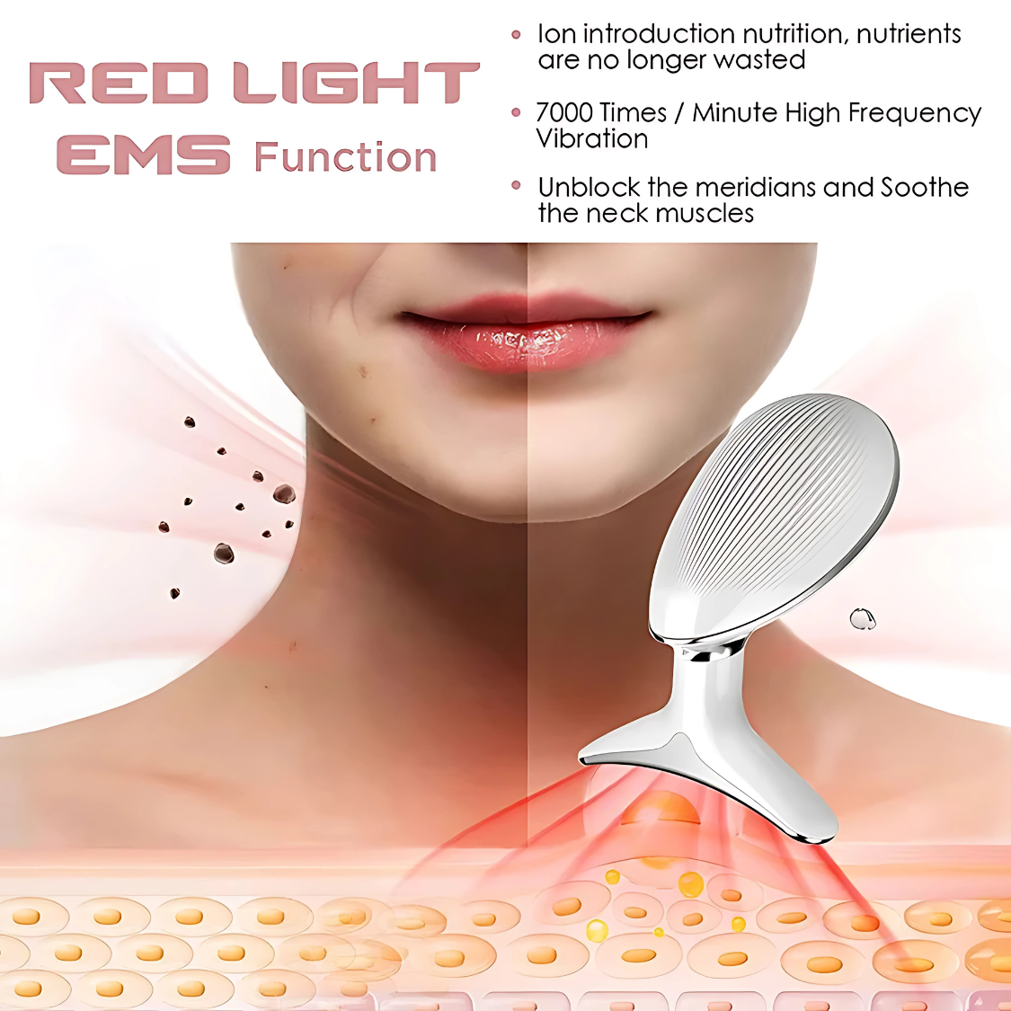 Dispositivo Reafirmante 6-en-1 para Cuello y Rostro