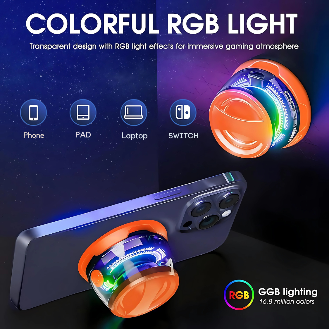 Mini Altavoz Bluetooth Magnético con Luces RGB