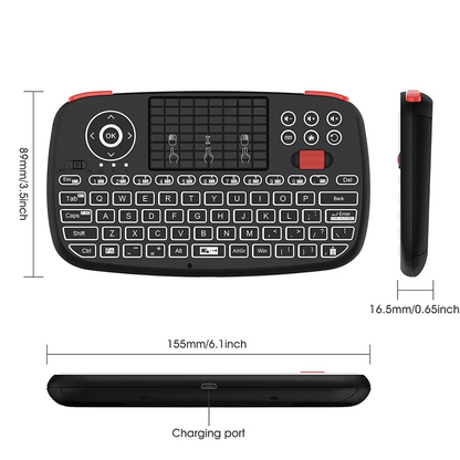 Mini Teclado Inalámbrico con Touchpad y Conexión Dual