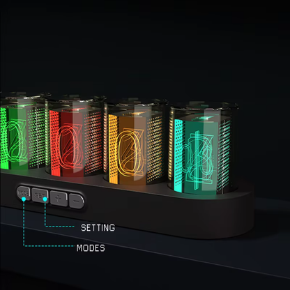 Reloj Digital de Tubos Nixie con Iluminación RGB