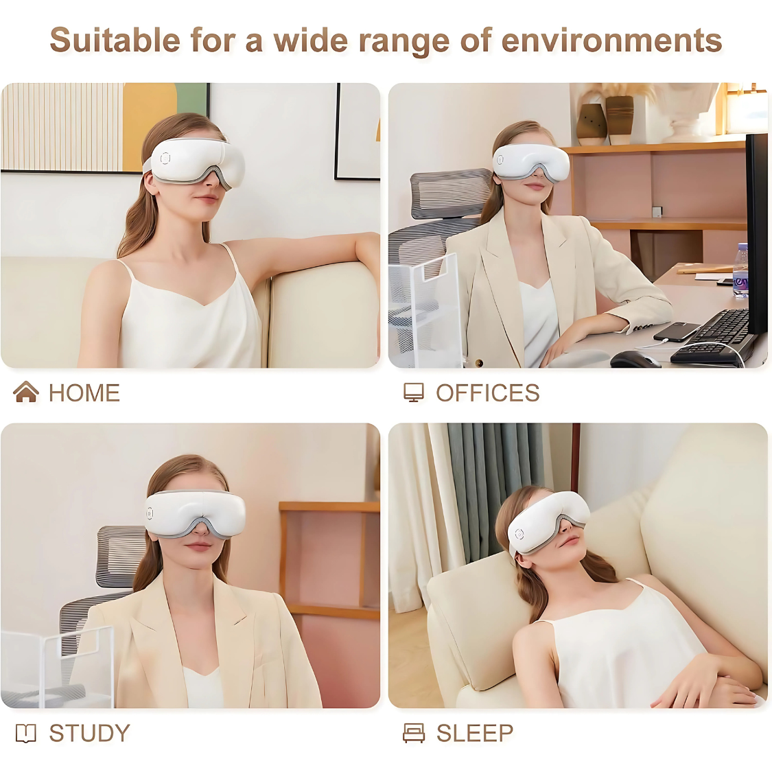Masajeador de Ojos con Calor y Música Bluetooth