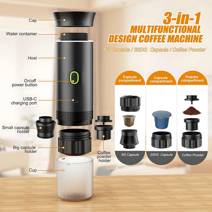 Cafetera Espresso Portátil 20 Bares
