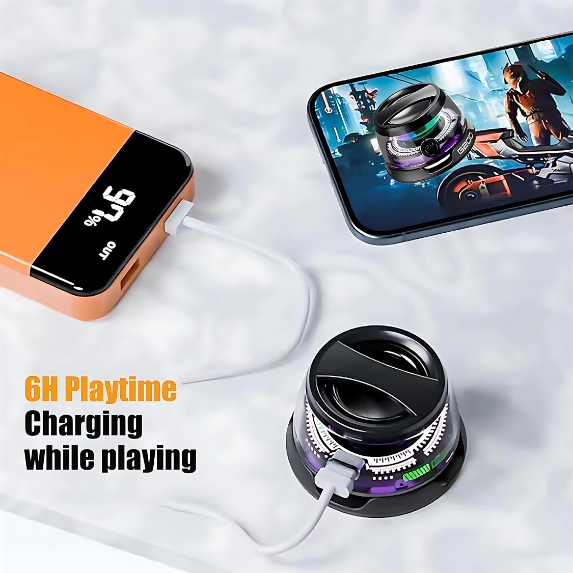Mini Altavoz Bluetooth Magnético con Luces RGB