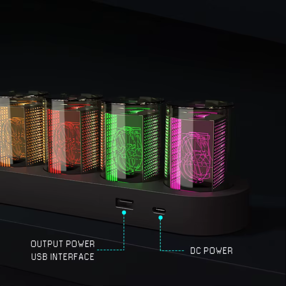 Reloj Digital de Tubos Nixie con Iluminación RGB