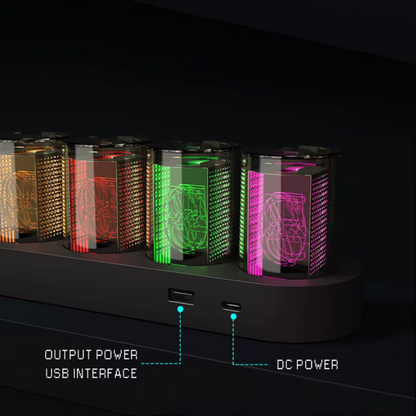 Reloj Digital de Tubos Nixie con Iluminación RGB