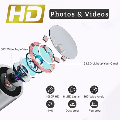 Limpiador de Oídos con Cámara HD y Luz LED