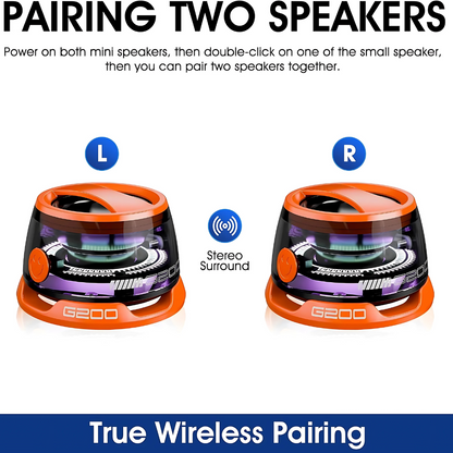 Mini Altavoz Bluetooth Magnético con Luces RGB