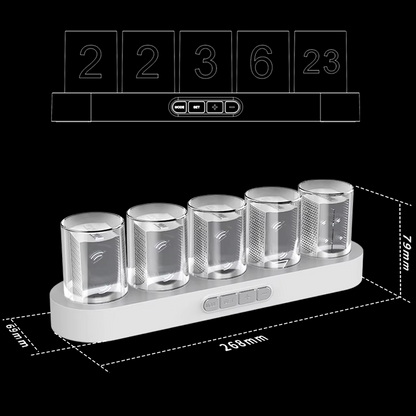 Reloj Digital de Tubos Nixie con Iluminación RGB