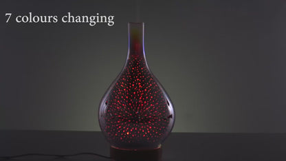 Humidificador de Vidrio con Luz de 7 Colores
